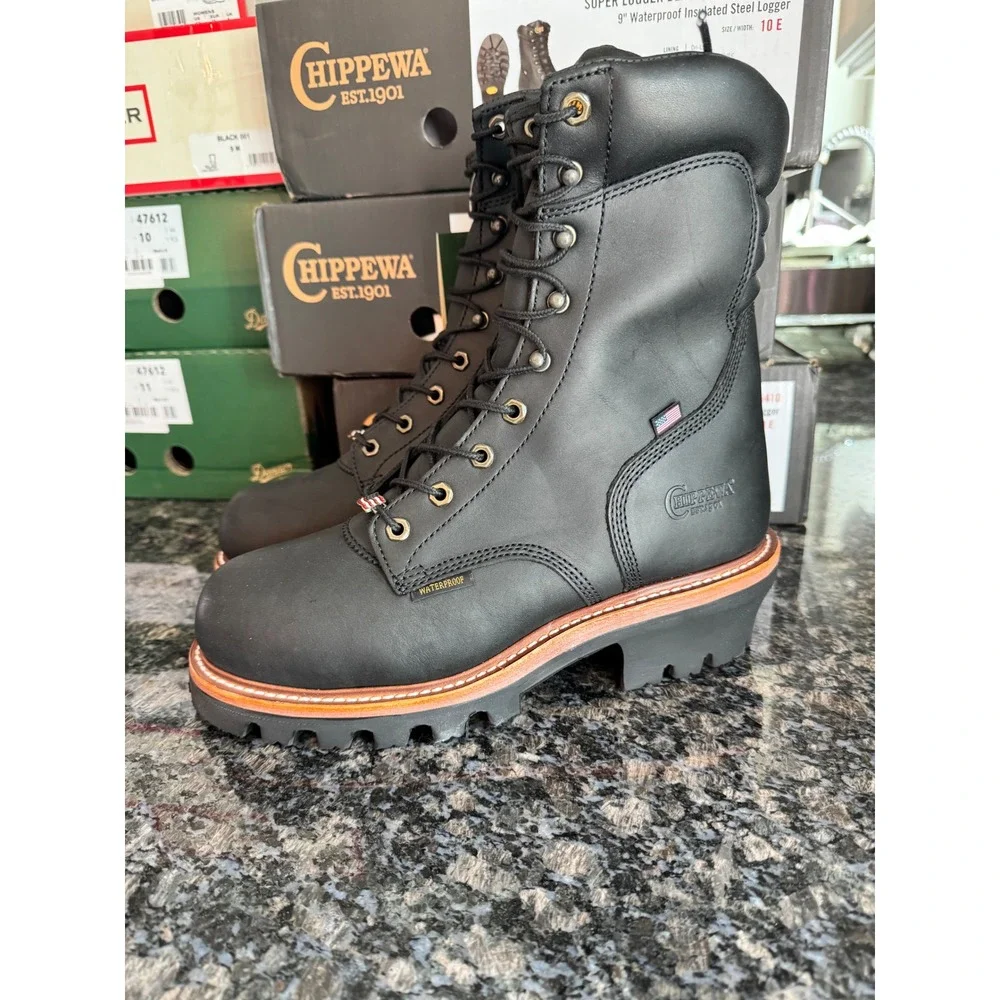 Chippewa Super Logger Black 9